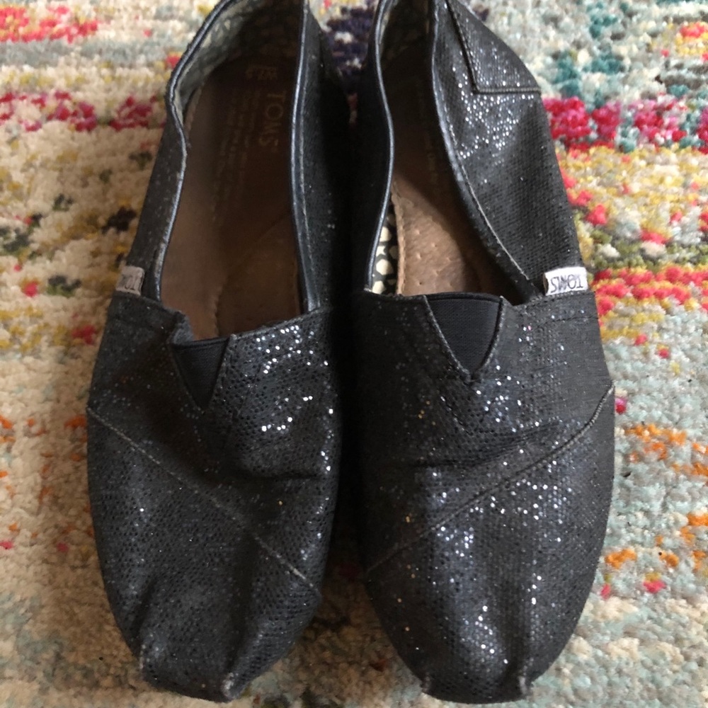 Black Sparkle Toms